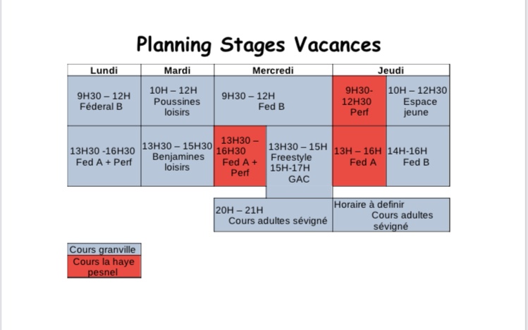 STAGES VACANCES DE NOËL 🎄