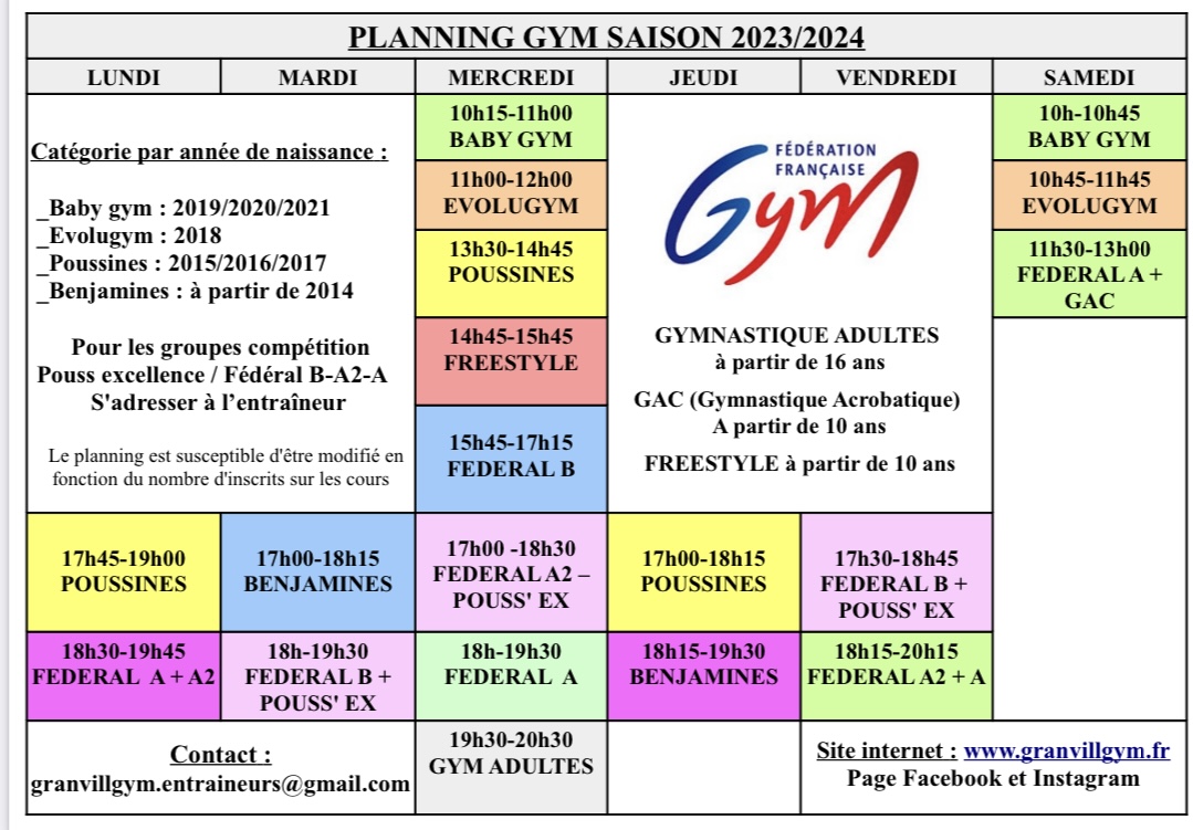 INSCRIPTIONS SAISON 2023 2024